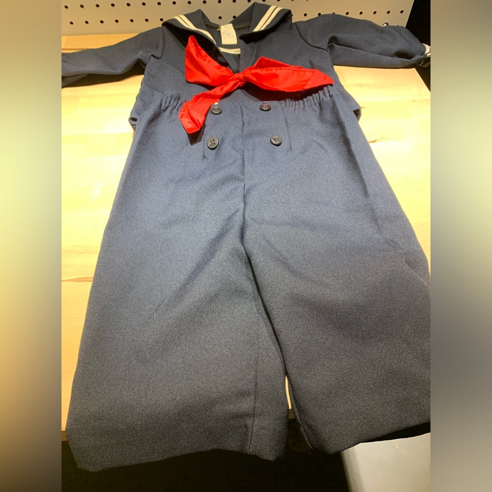 Vintage Boy Sailor Suit 18 months Elastic Waist from 1970s Costume